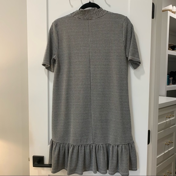 Zara Houndstooth Mock Neck Dress - Picture 3 of 3